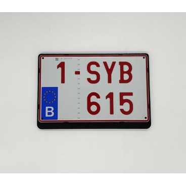 Support plaque immatriculation, voiture