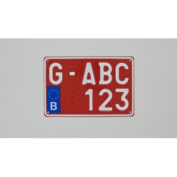 PLAQUE AGRICOLE  ALUMINIUM  emboutie à chaud  ,  format moto