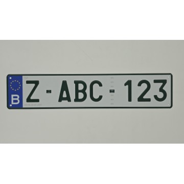 PLAQUE VERTE ALUMINIUM emboutie, format auto