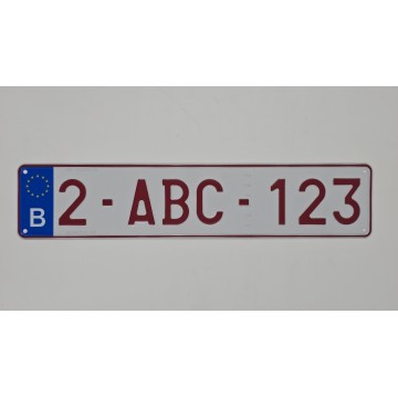 PLAQUE RUBIS ALUMINIUM  emboutie à chaud  ,  format auto