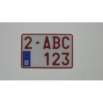 PLAQUE RUBIS PLEXI   ,  format moto
