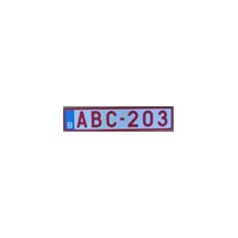image: Plaque immatriculation <br>52 cm Belgique Anti-chocs ROUGE