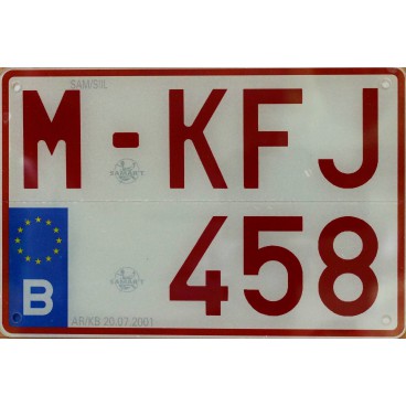 PLAQUE RUBIS PLEXI, format moto