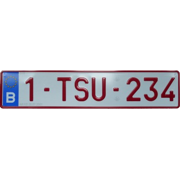 Plaque RUBIS AUTO EN ALUMINIUM DUR EMBOUTIE A FROID Plaque RUBIS AUTO EN ALUMINIUM DUR EMBOUTIE A FROID