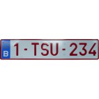 Plaque RUBIS  AUTO EN ALUMINIUM DUR EMBOUTIE A FROID